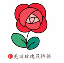 玫瑰花简笔画怎么画（图解步骤）