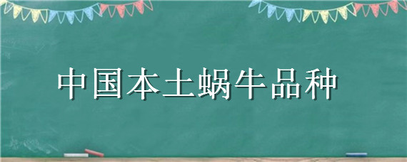 中国本土蜗牛品种